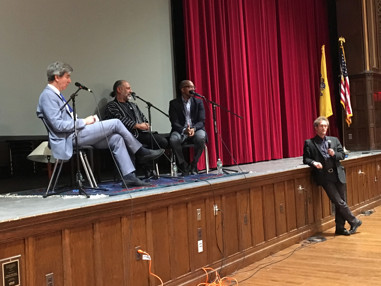 Mirror of Race panel sitting before a class of students